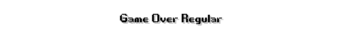 Game Over Regular font